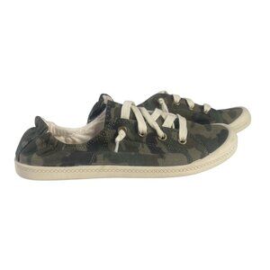 Time And Tru Camo Casual Sneakers Memory Foam Womens Size 6 Green